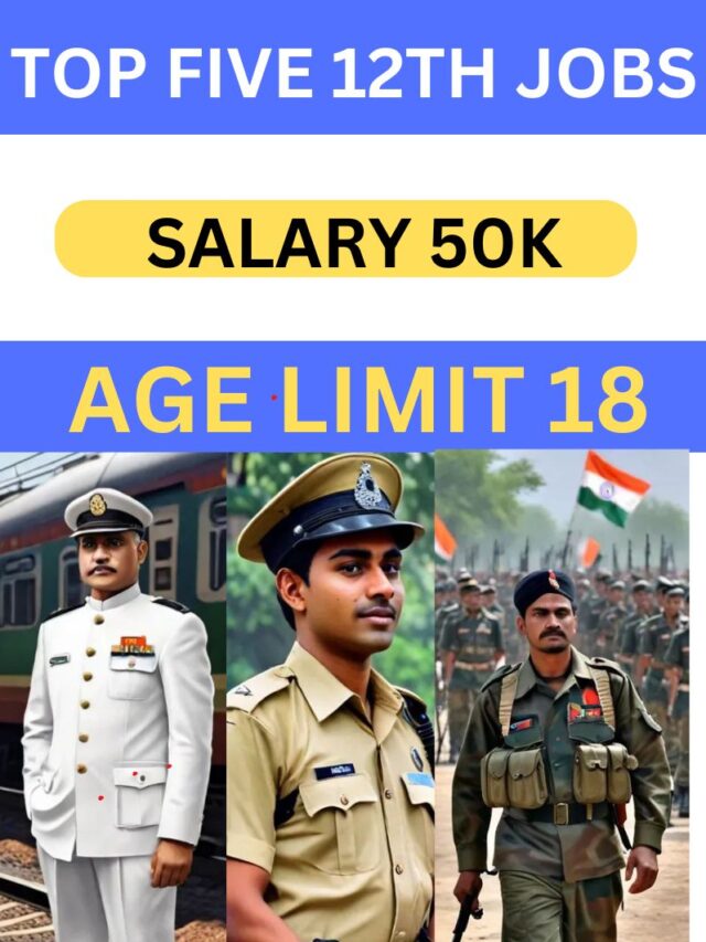 High salary government jobs after 12th for female/ male